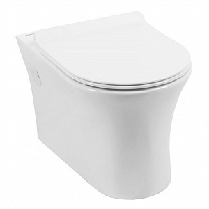 Подвесной унитаз Aquanet Roll-W 37*54,5 безободковый с крышкой-сиденьем микролифт Slim