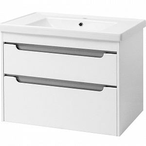 Тумба с раковиной Cerutti Spa Эмилия 80 подвесная, белая/серая