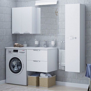 Тумба с раковиной Koral Алиот 120 подвесная белая правосторонняя