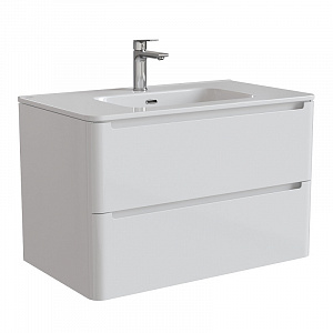 Тумба с раковиной Iddis Edifice 80 белый глянец