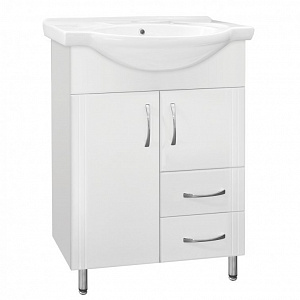 Тумба с раковиной Style Line Эко Стандарт №10/2 60 белая