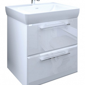 Тумба с раковиной MarkaOne Visbaden 70П с 2-мя ящиками, pure white