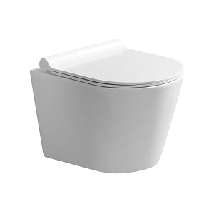 Подвесной унитаз Azario Nova безободковый, с сиденьем дюропласт мироклифт, (AZ2217)