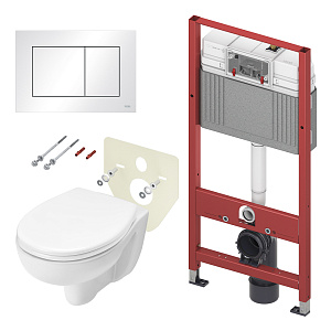 Комплект с панелью смыва ТЕСЕnow и унитазом TECE V04 54 см белая, 9400013.WC1 (9 400 013.WC1)