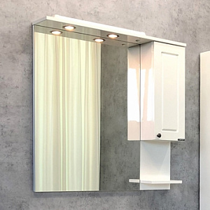 Зеркало-шкаф Comforty Севилья 85 слоновая кость