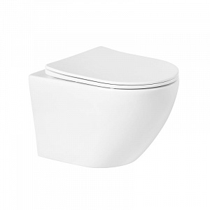 Подвесной унитаз BelBagno Sfera-R 37*49 безободковый с крышкой-сиденьем микролифт Slim