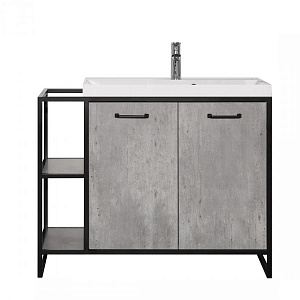 Тумба с раковиной Style Line Лофт Classic 80/100 R бетон