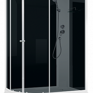 Душевая кабина DOMANI-Spa Delight Slim 128 R  Правая , черные стенки, размер 120*80*218см