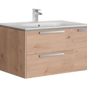 Тумба с раковиной Roca Lago 80 светлый дуб