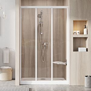 Душевая дверь в нишу Ravak Supernova ASDP3-90 90*188 профиль белый, стекло Transparent без поддона