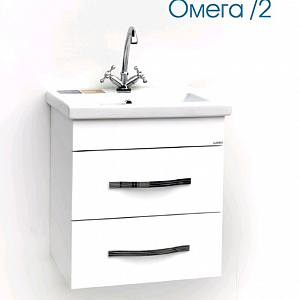 Тумба с раковиной Logro Омега 80/2 белая