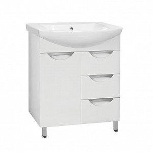 Тумба с раковиной Style Line Жасмин 70 белая