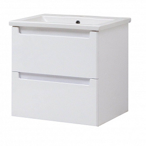 Тумба с раковиной Cerutti Spa Пьемонт 60 подвесная, белый глянец