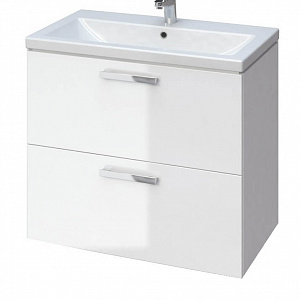 Тумба с раковиной Cersanit Melar 80 белый глянец