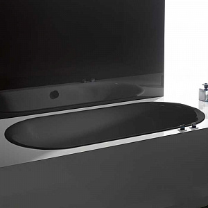 Ванна стальная Bette Lux Oval 180*80*45 с шумоизоляцией, черное дерево