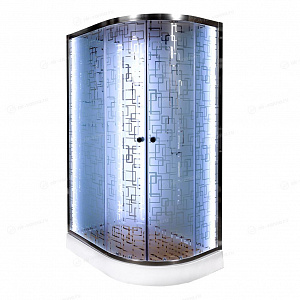 Душевая кабина Deto ЕМ1512 N 120*80*208 L с подсветкой без крыши