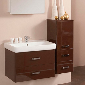 Тумба с раковиной Акватон Америна 70 темно-коричневая
