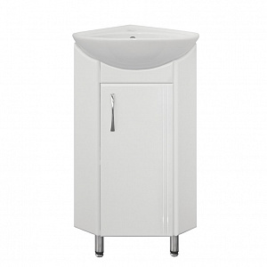 Тумба с раковиной Style Line Эко Стандарт Веер 36 угловая белая