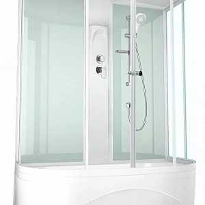 ДУШЕВАЯ КАБИНА DOMANI-Spa Neat Slim (150Х80 СМ) БЕЛЫЕ СТЕНКИ (без массажа спины,радио)