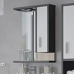 Зеркало-шкаф Corozo Оникс 65С белый/венге