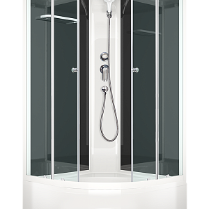 Душевая кабина  Domani-Spa Delight  SLIM 88 High выс поддон, черн стенки, тонир стекла, без электрики 80*80*218