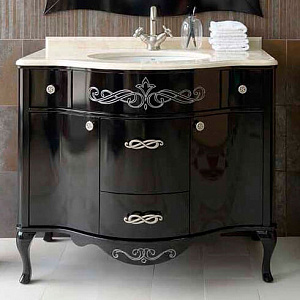 Тумба с раковиной Timo Vilma 110 M-VR черная (снят с производства)