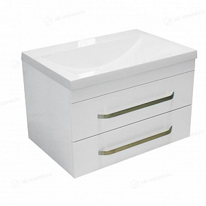 Тумба с раковиной Эстет Monaсo 70 подвесная белая/на выбор