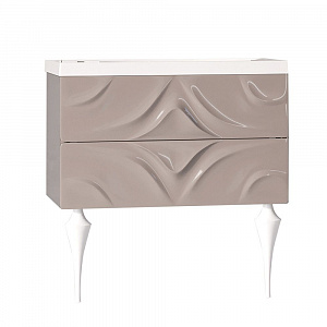 Тумба с раковиной MarkaOne Angel 80П с 2-мя ящиками, cappuccino