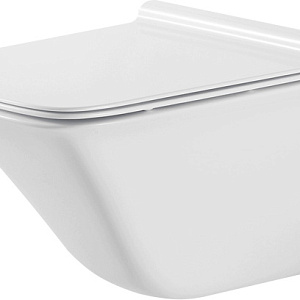 Подвесной унитаз Grossman GR-4413S 35,5*51 безободковый с крышкой-сиденьем микролифт Slim