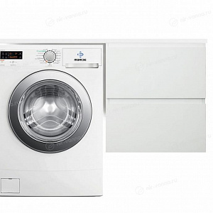 Тумба с раковиной Эстет Dallas Luxe 130 белая/на выбор R под стиральную машину 2 ящика подвесная