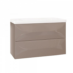 Тумба с раковиной MarkaOne Elegant 80П с 2-мя ящиками, cappuccino