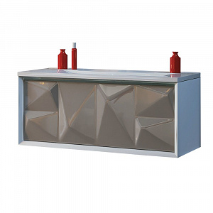 Тумба с раковиной MarkaOne Romb 90П с 1-м ящиком, cappuccino