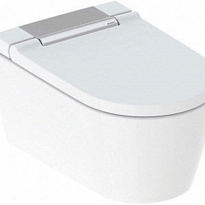 Унитаз подвесной Geberit AquaClean Sela 146.224.21.1 вставка глянцевый хром