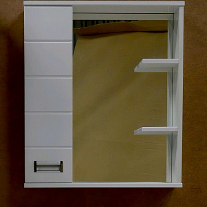 Зеркало-шкаф Logro Ника 60 с полочками L