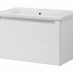 Тумба с раковиной Cerutti Spa Пьемонт 80 с 1-м ящиком, белый глянец