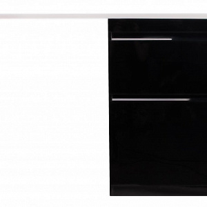 Тумба с раковиной Style Line Даймонд 120 R Люкс Plus напольная черная