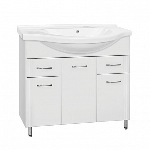 Тумба с раковиной Style Line Эко Стандарт №26 100 белая