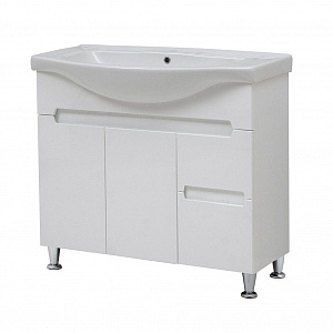 Тумба с раковиной Cerutti Spa Ломбардия 85 с 2-мя ящиками, белый глянец