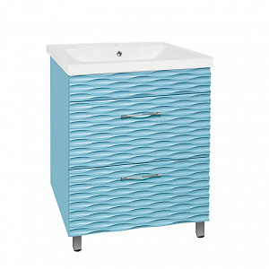 Тумба с раковиной Style Line Ассоль 70 Люкс Plus аквамарин