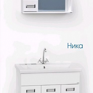 Тумба с раковиной Logro Ника 70/2 белая