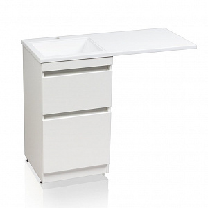 Тумба с раковиной Style Line Даллас 100 L Люкс Plus белая