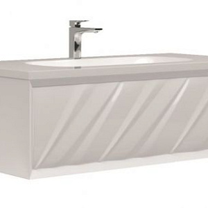 Подвесная тумба MarkaOne Glace 100П с 1-м ящиком, white