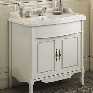 Тумба с раковиной Comforty Версаль 90 слоновая кость