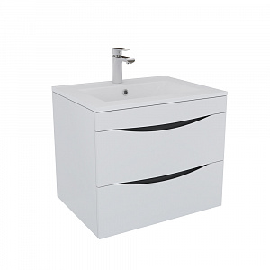 Тумба с раковиной Iddis Cloud 60 белая/черная