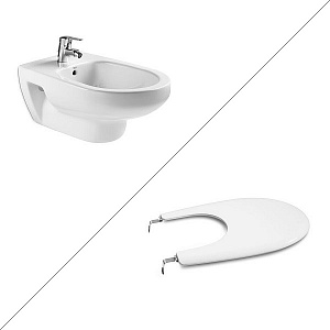 Подвесное биде Roca Victoria 35,5*54,5 с крышкой