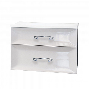 Тумба с раковиной MarkaOne Delice 75П с 2-мя ящиками, white