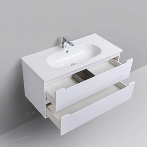 Тумба с раковиной BelBagno Stile Moderno Etna/Love 100 Bianco Opaco