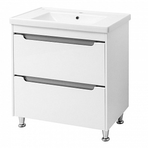 Тумба с раковиной Cerutti Spa Эмилия 80 белая/серая