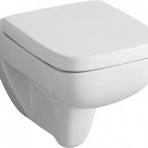 Унитаз подвесной Geberit Renova Plan 202170000 безободковый с сиденьем в комплекте