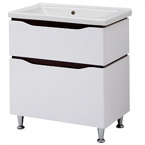 Тумба с раковиной Cerutti Spa Сицилия 60 белый глянец/дуб венге